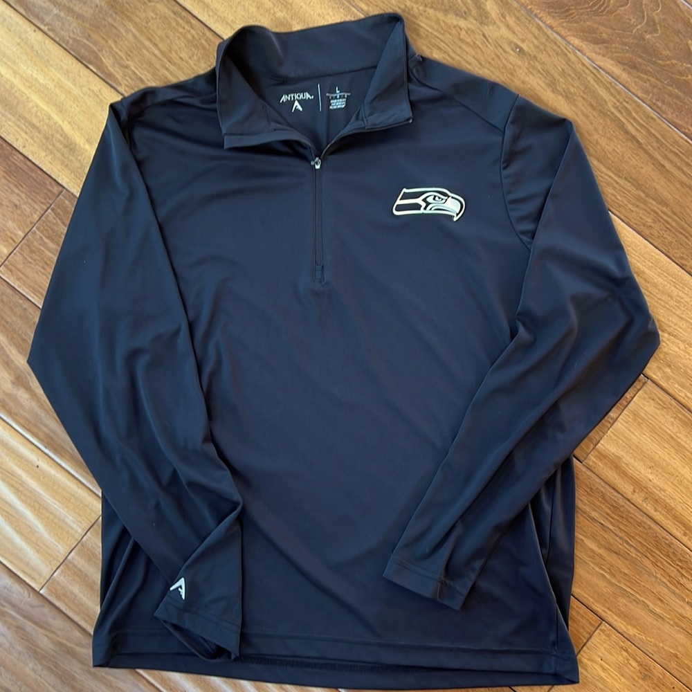 NFL Seattle Seahawks Antigua Tribute Quarter-Zip Lightweight Pullover
